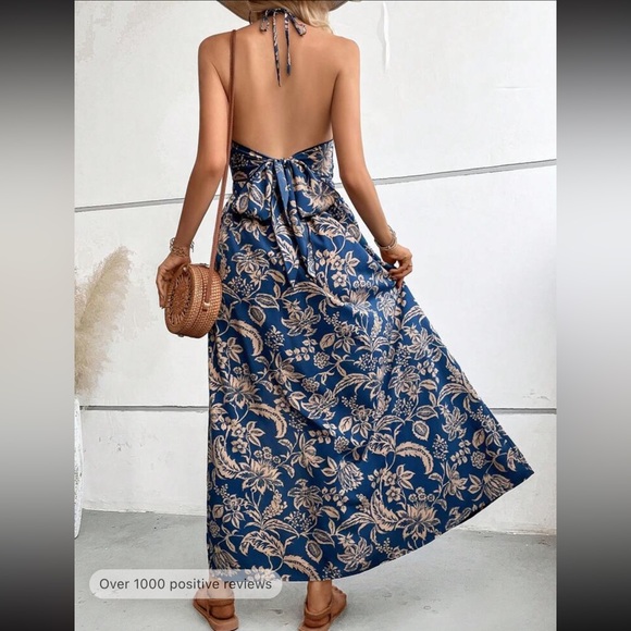 Tie back Halter Dress - Picture 2 of 4